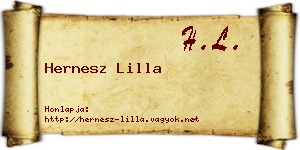 Hernesz Lilla névjegykártya